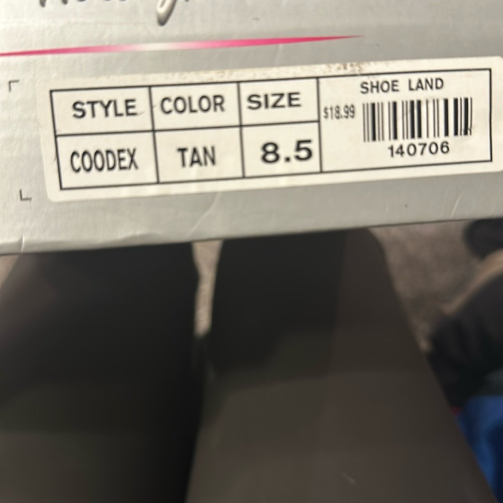 Tan platform strapped ankle